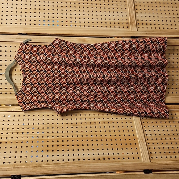 --Cute!-- Mod 60s inspired retro minidress OpArt brown orange navy geometric - Picture 4 of 8